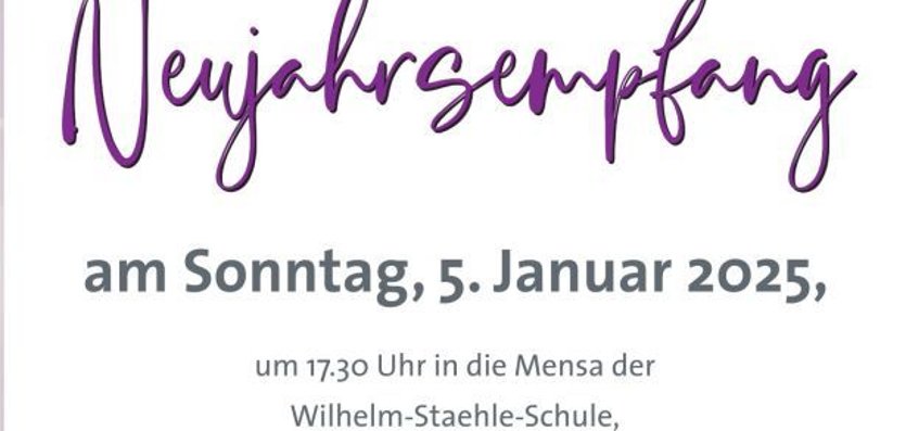 Poster for the Neuenhaus 2025 joint municipality New Year's reception